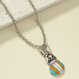 Children's 'Easter Bunny Rabbit with Easter Egg' Pendant Necklace