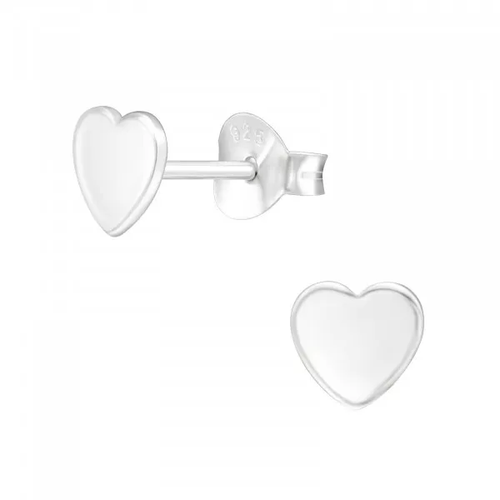 Children's Sterling Silver Heart Stud Earrings