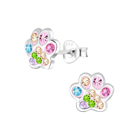 Children's Sterling Silver Set of 3 Pairs of Nature Themed Stud Earrings
