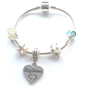 Big Sister Animal Magic Silver Plated Charm Bracelet Gift