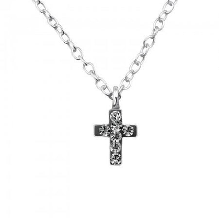 'Diamante Hamsa Hand / Hand of Fatima' Silver Plated Necklace