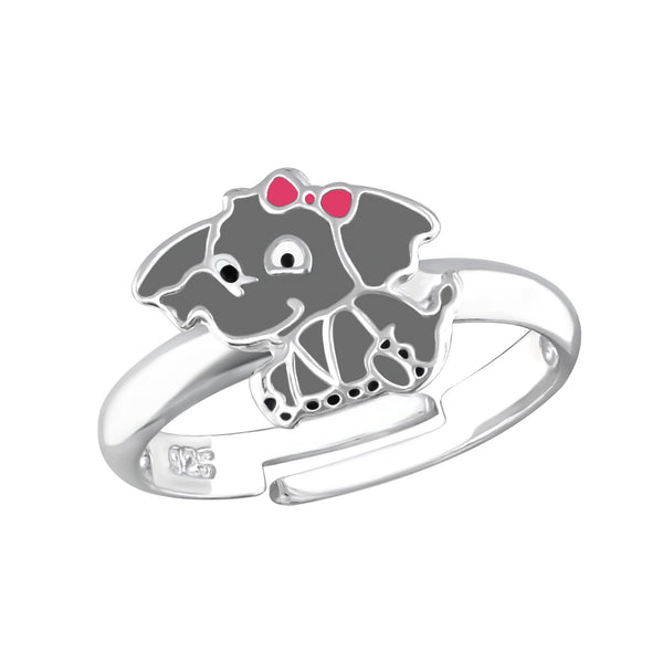 Children's Sterling Silver Adjustable Elephant Ring