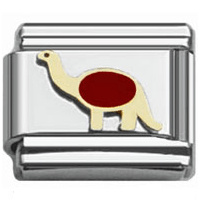 Stainless Steel 9mm Shiny Dinosaur Link for Italian Charm Bracelet