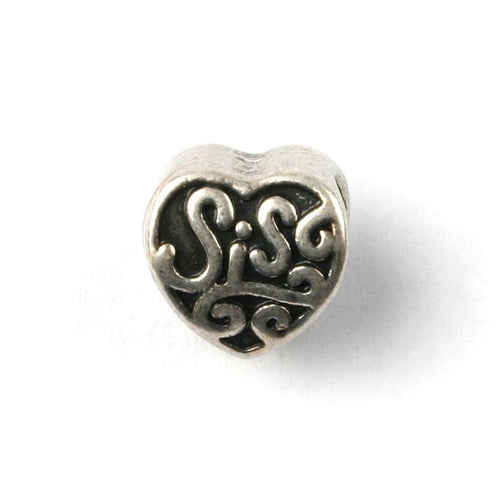 sis or sister charm for sister bracelet