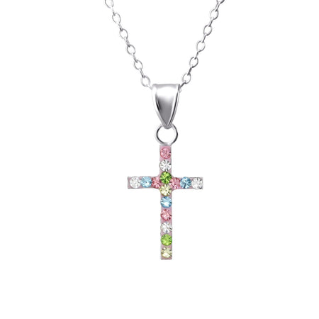 'Diamante Hamsa Hand / Hand of Fatima' Silver Plated Necklace