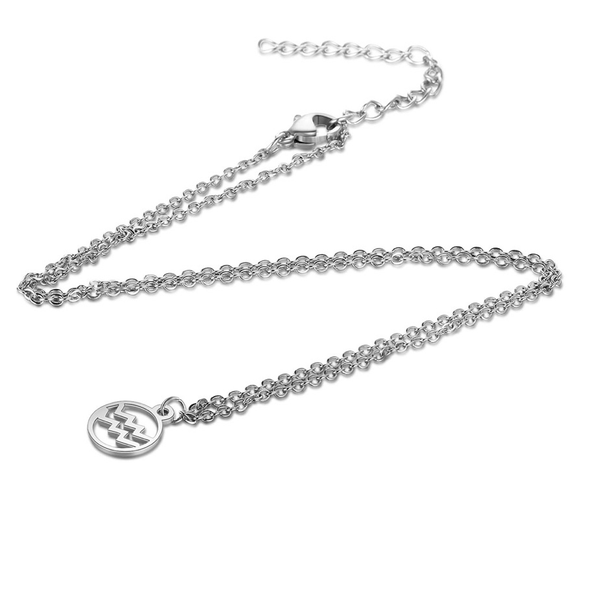 Children's Zodiac Sign Pendant Necklace  Aquarius (January 20-February 18)