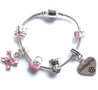 Children's 'Pink Fairy Dream' Silver Plated Charm Bead Bracelet