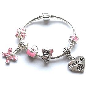 Purple Fairy Silver Plated Charm Bracelet For Girls