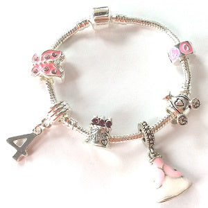 Happy 4th birthday princess - 4th birthday girl gift – 4 year old birthday charm bracelet