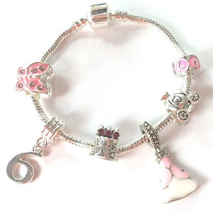 Happy 6th birthday princess - 6th birthday girl gift – 6 year old birthday charm bracelet