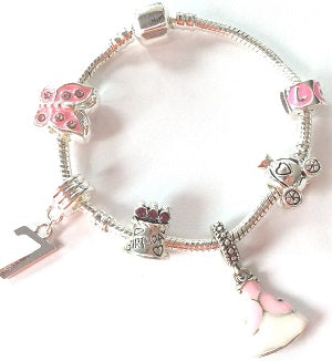 Happy 7th birthday princess - 7th birthday girl gift – 7 year old birthday charm bracelet