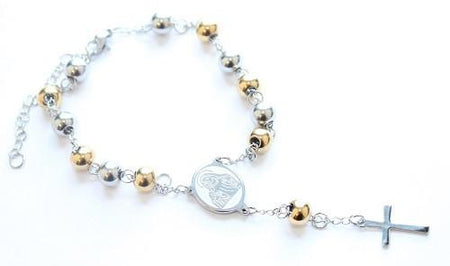 Children's 'Star of David' Silver Plated Charm Bead Bracelet