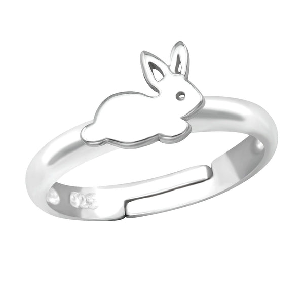 Children's Sterling Silver Adjustable Rabbit Ring
