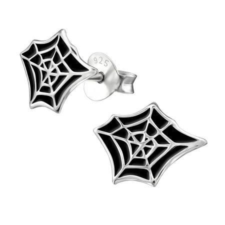 Children's Sterling Silver Halloween Bat Stud Earrings