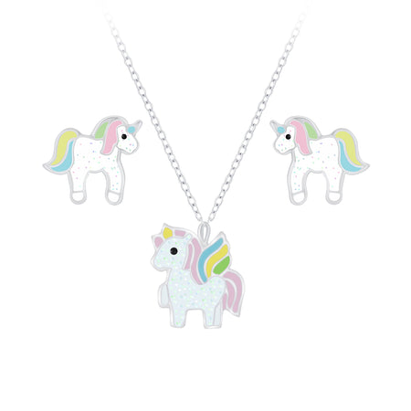 Children's Sterling Silver Rainbow Pendant Necklace