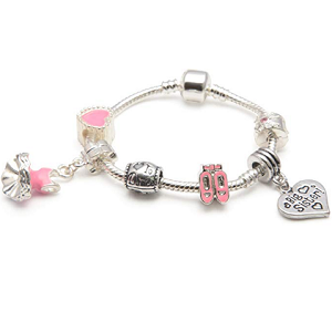 Big Sister 'Love To Dance' Silver Plated Charm Bracelet Gift