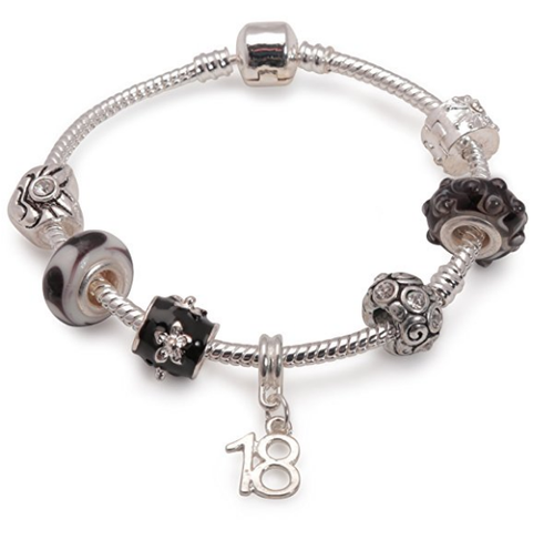 Black Magic 18th Charm Bracelet for 18th Birthday Gifts for 18th Birthday Gift Ideas
