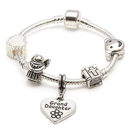 'Diamante Hamsa Hand / Hand of Fatima' Silver Plated Necklace