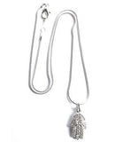 Diamante necklace with hamsa hand