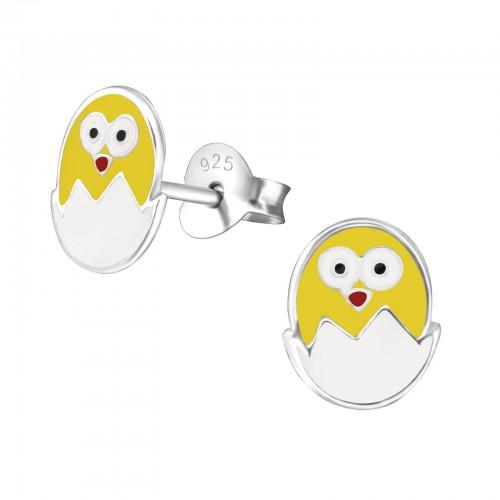 Children's Sterling Silver 'Easter Chick' Stud Earrings