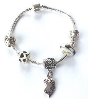 Adult's Granddaughter 'Half Heart Love Always' Silver Plated Charm Bracelet