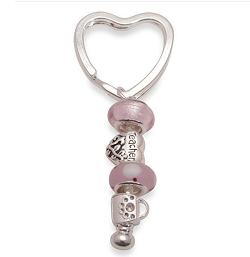 Pink Lady Keyring or Handbag Charm for  Teacher Gift Ideas or Teacher Gifts