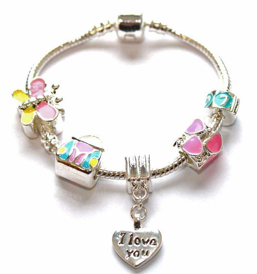 Children's 'Little Treasure' Silver Plated Charm Bead Bracelet