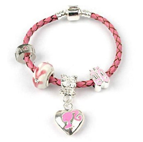 Children's 'Little Miss Pink' Kids Bracelet Pink Leather Bracelet