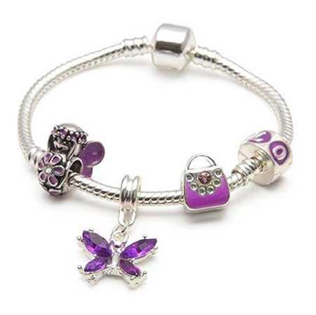 Niece Purple Fairy Dream Silver Plated Charm Bracelet