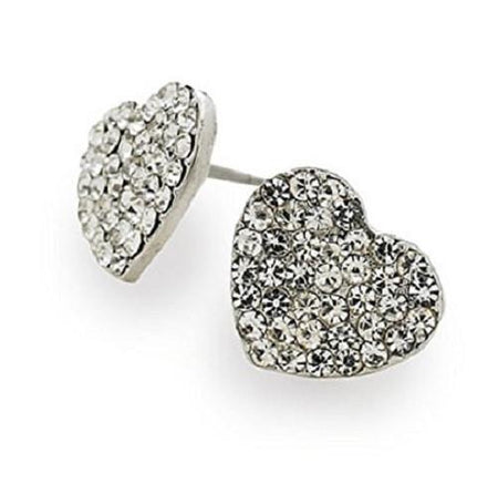 Children's Sterling Silver Christmas Stocking Diamante Stud Earrings