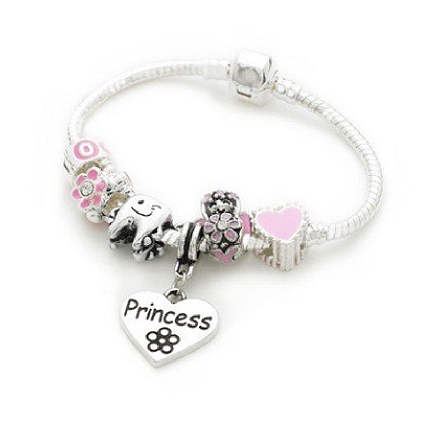 Princess Tooth Fairy Silver Plated Charm Bracelet