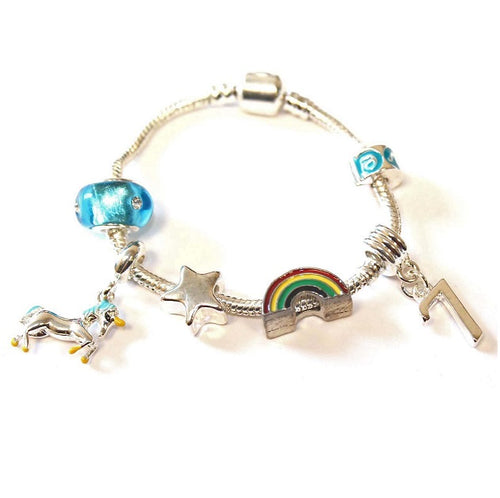 Unicorn bracelet for 7 year old girls. A gift for 7 year old girl