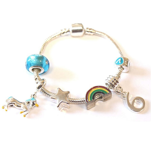 Unicorn bracelet for 6 year old girls. A gift for 6 year old girl