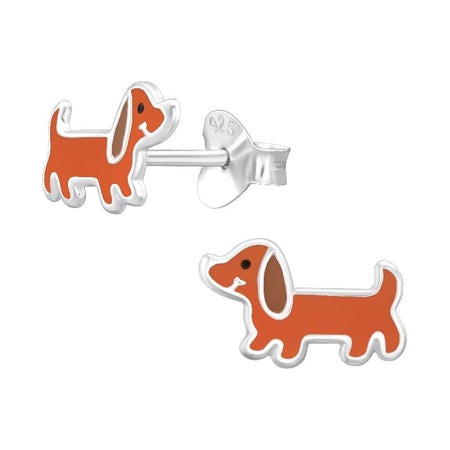 Children's Sterling Silver Chameleon Stud Earrings