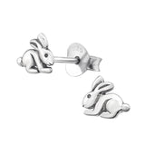 Children's Sterling Silver Bunny Stud Earrings