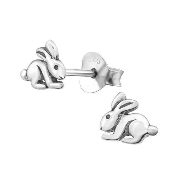 Children's Sterling Silver Bunny Stud Earrings