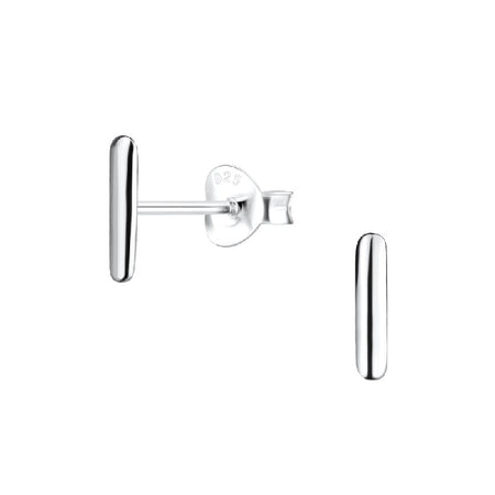 Children's Sterling Silver 'Letter P' Stud Earrings