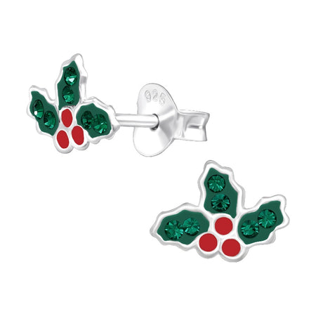 Children's Sterling Silver Christmas Snowflake Stud Earrings