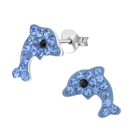 Children's Sterling Silver Cow Stud Earrings