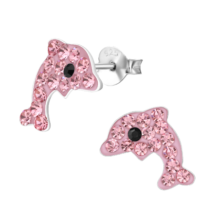 Children's Sterling Silver Cow Stud Earrings