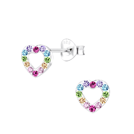 Children's Sterling Silver 'Neon Pink Star Ball’ Stud Earrings