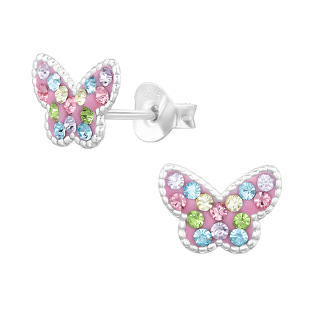 Children's Sterling Silver Hedgehog Stud Earrings