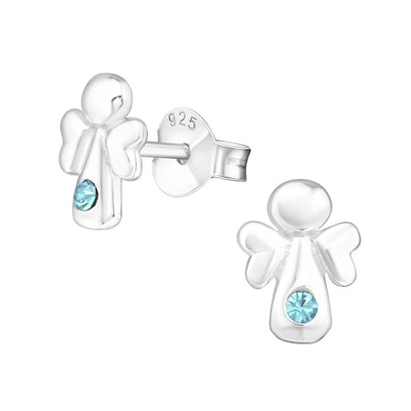 Children's Sterling Silver Angel Stud Earrings