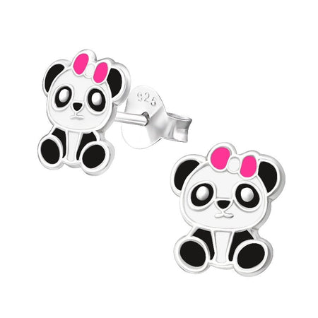 Children's Sterling Silver 'Star with Pink Crystal' Stud Earrings