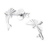 Children's Sterling Silver 'Engraved Dolphin' Stud Earrings