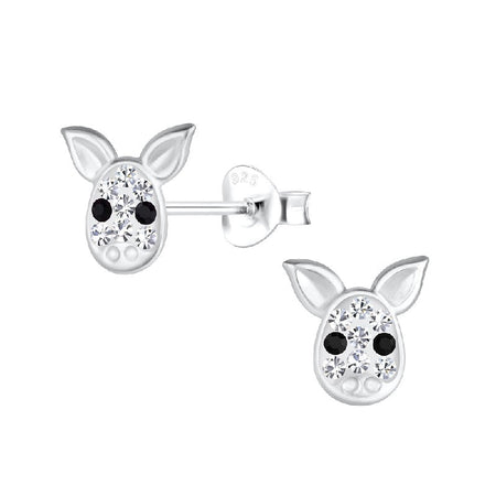 Children's Sterling Silver 'January Birthstone' Stud Earrings
