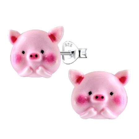 Children's Sterling Silver Chameleon Stud Earrings