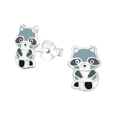 Children's Sterling Silver 'Green Alligator / Crocodile' Stud Earrings