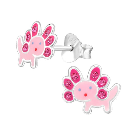 Children's Sterling Silver 'Ladybird on Clover' Stud Earrings