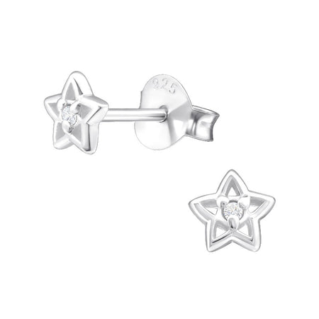 Children's Sterling Silver 'Ladybird on Clover' Stud Earrings